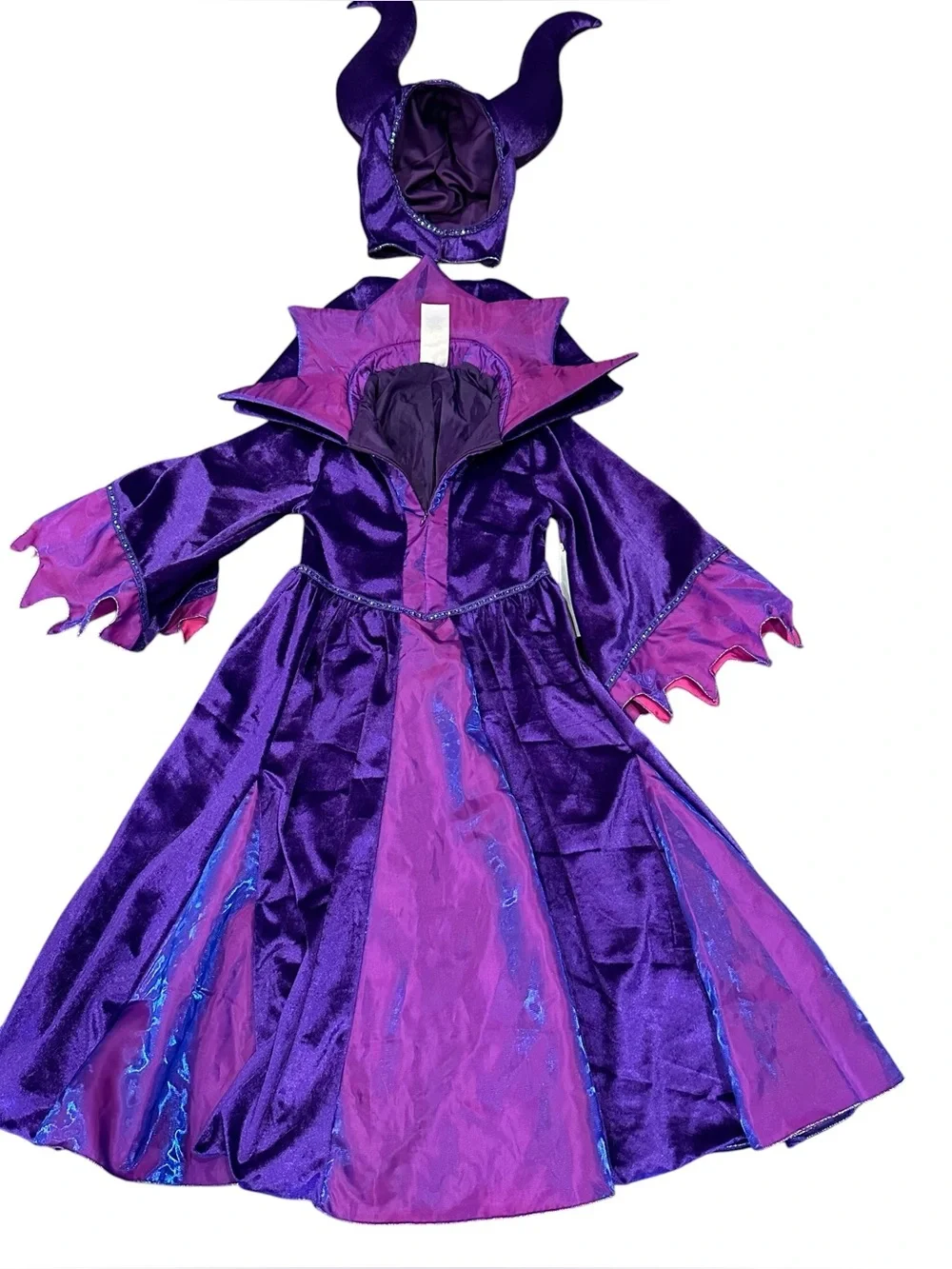 Disney Maleficent Costume Sleeping Beauty Halloween Purple Dress Villain 5/6